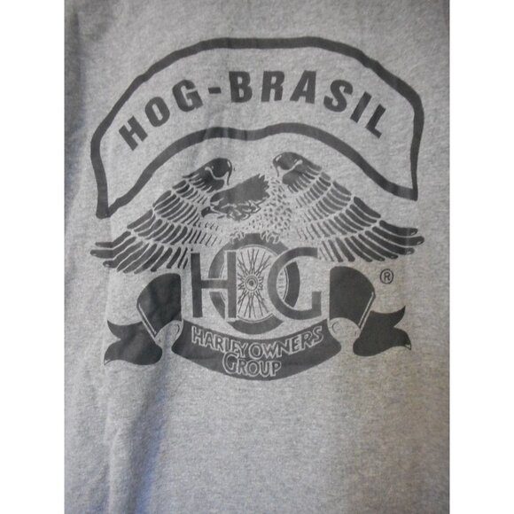 2007 Harley Davidson HOG Brazil Graphic Tee T-Shirt Double side Biker Motorcycle - Picture 4 of 8